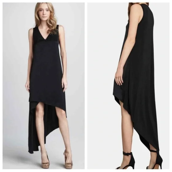 BCBGMaxAzria Avery High Low Dress — Black - Picture 2 of 4